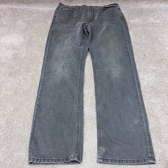 Levi’s 514 Jeans Men’s Gray Straight Leg Pockets Size 36x34 - Picture 1 of 13
